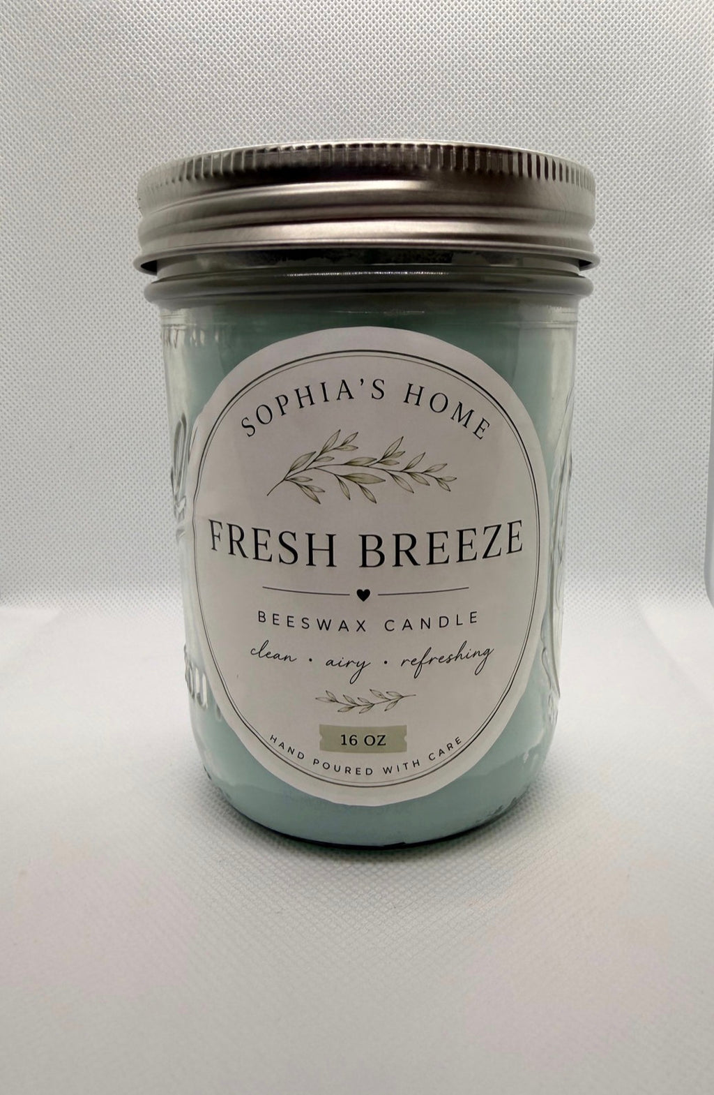 Fresh Breeze candle with lid removed